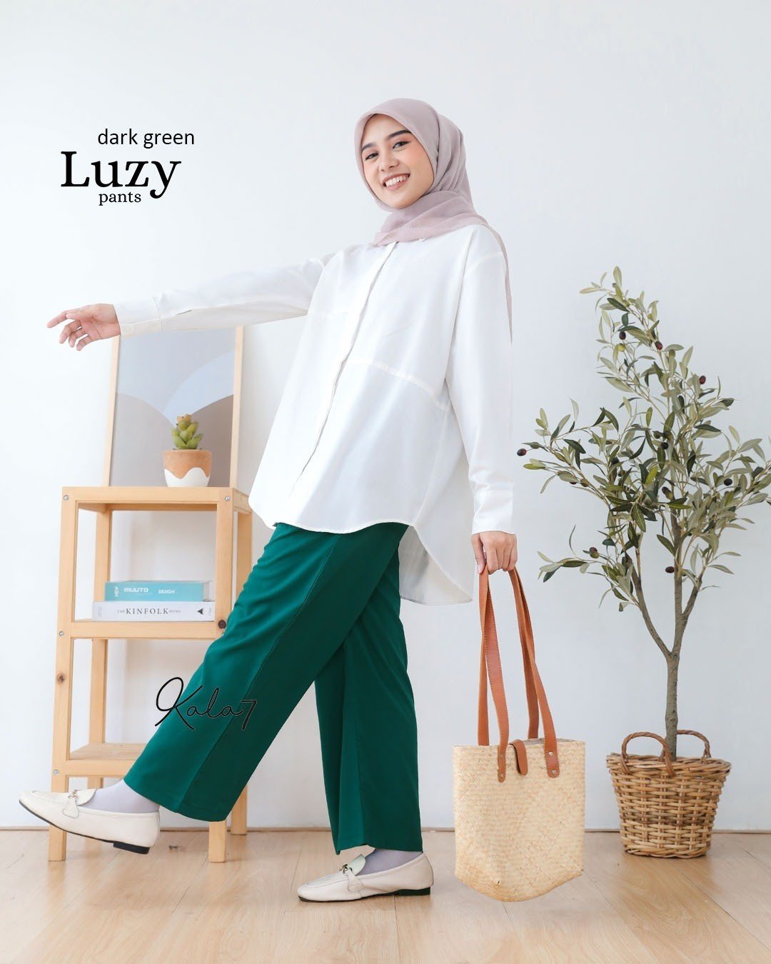 Luzy Pants Dark Green