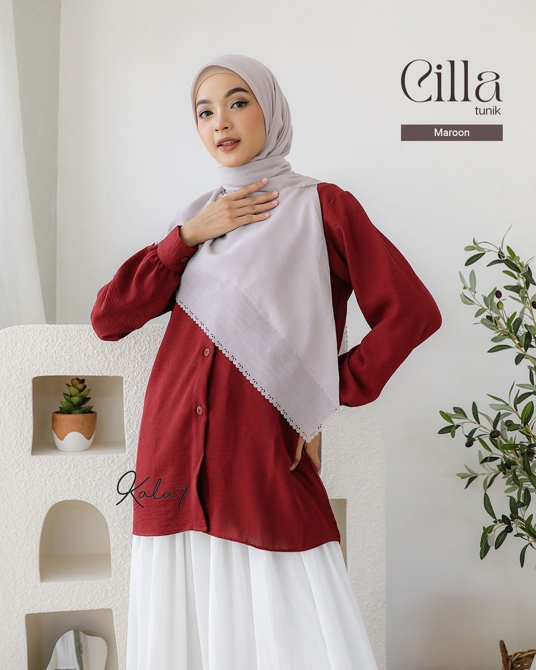 Tunik Cilla Maroon