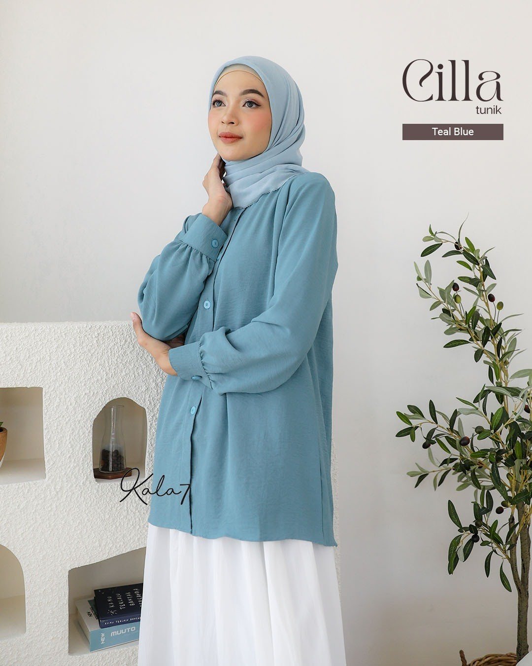Tunik Cilla Teal Blue