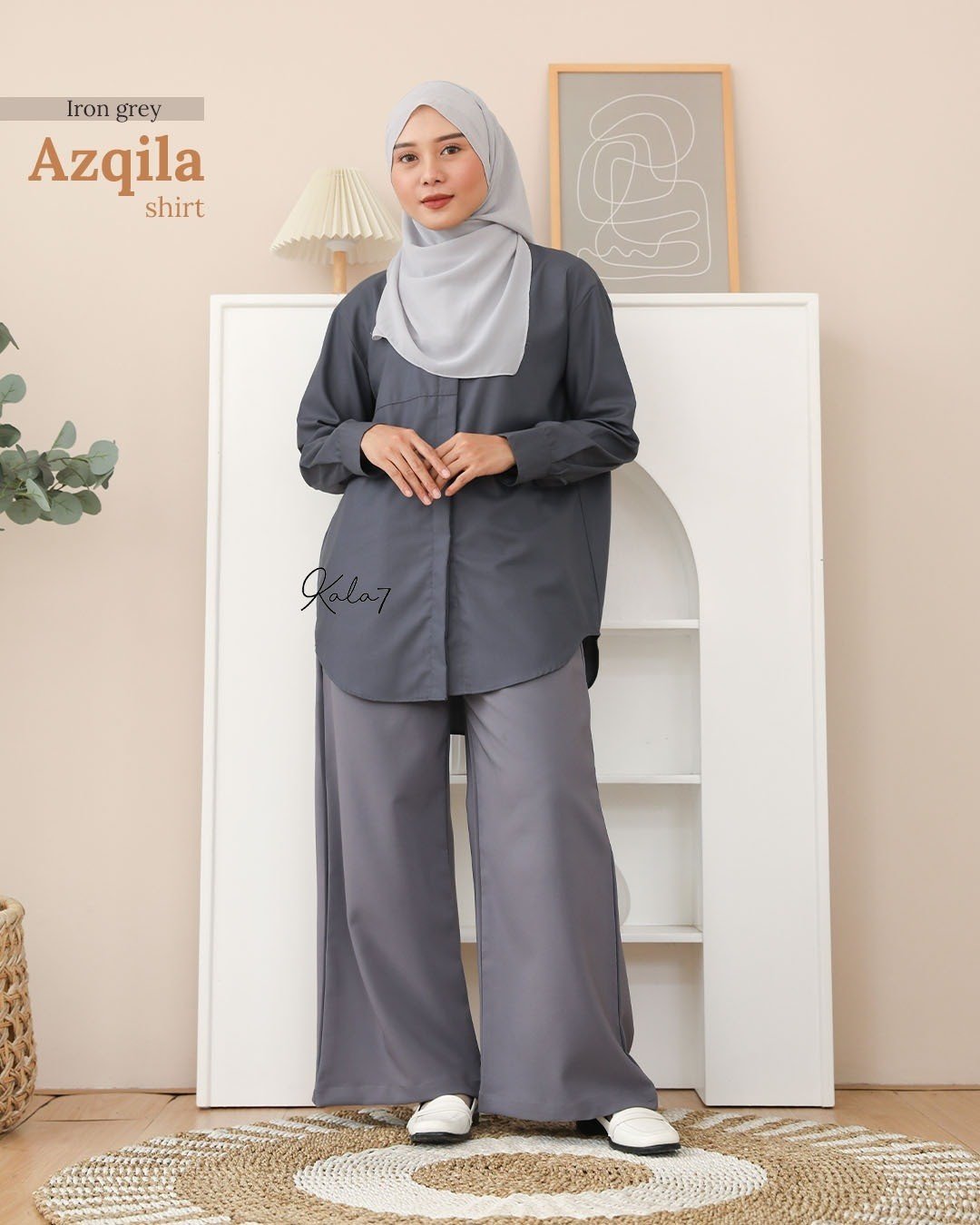 Azqila Shirt Iron Grey