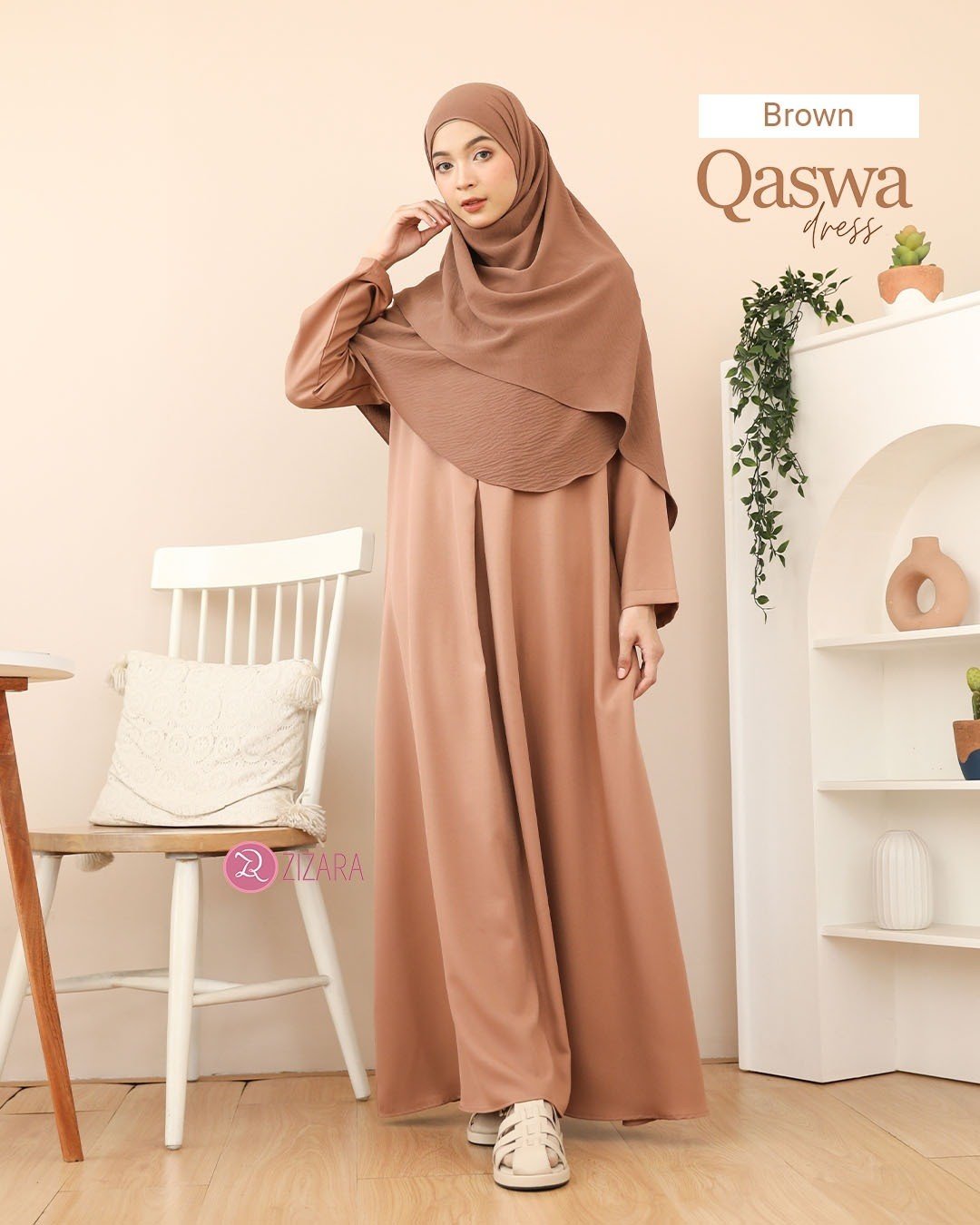 Dress Qaswa B Brown