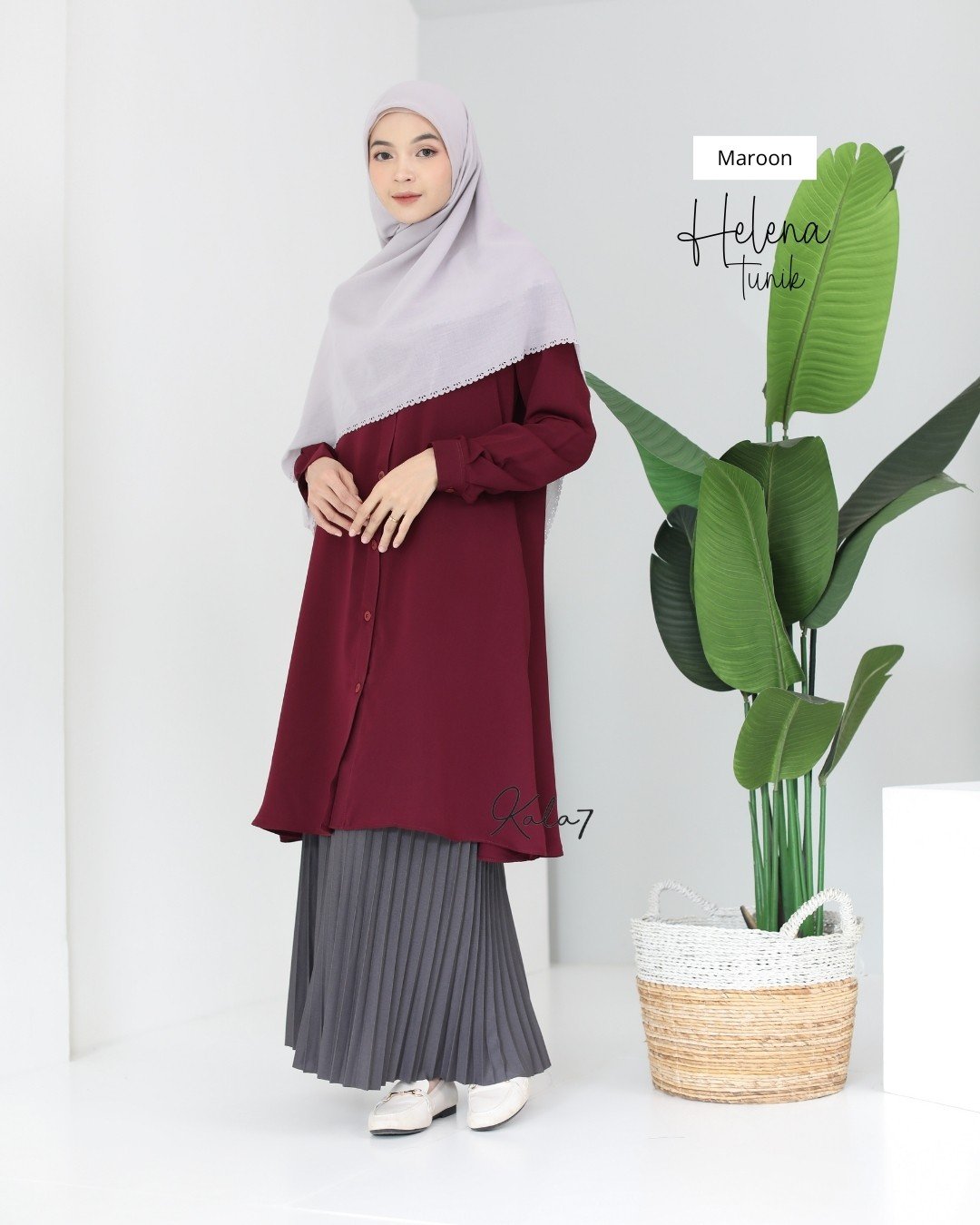 Tunik Helena E Maroon