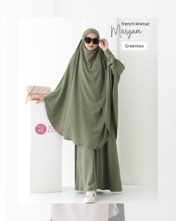 French Khimar Maryam Greentea