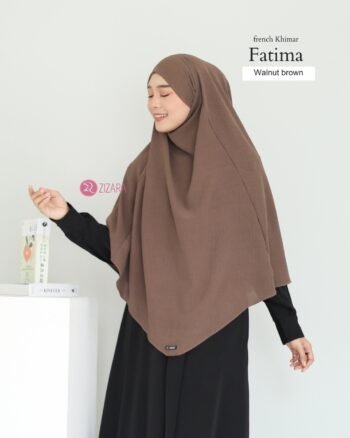 French Khimar Fatimah Walnut Brown