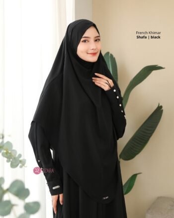 French Khimar Shafa Black