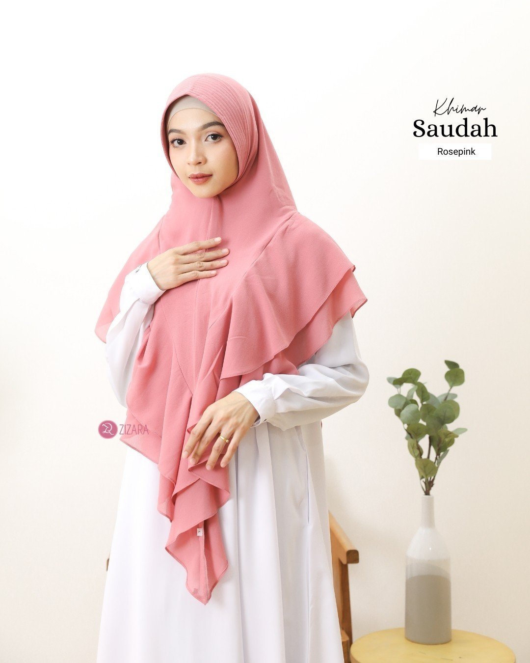 Khimar Saudah Rosepink