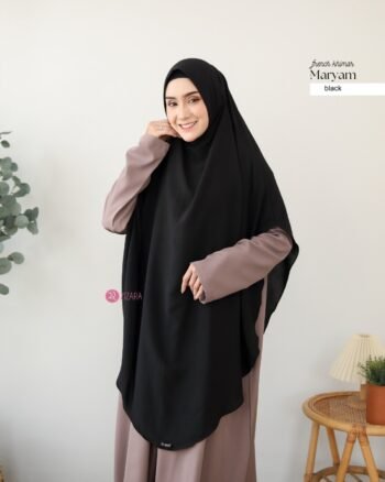 French Khimar Maryam Black