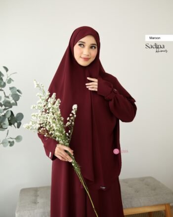 Khimar Sadina Maroon