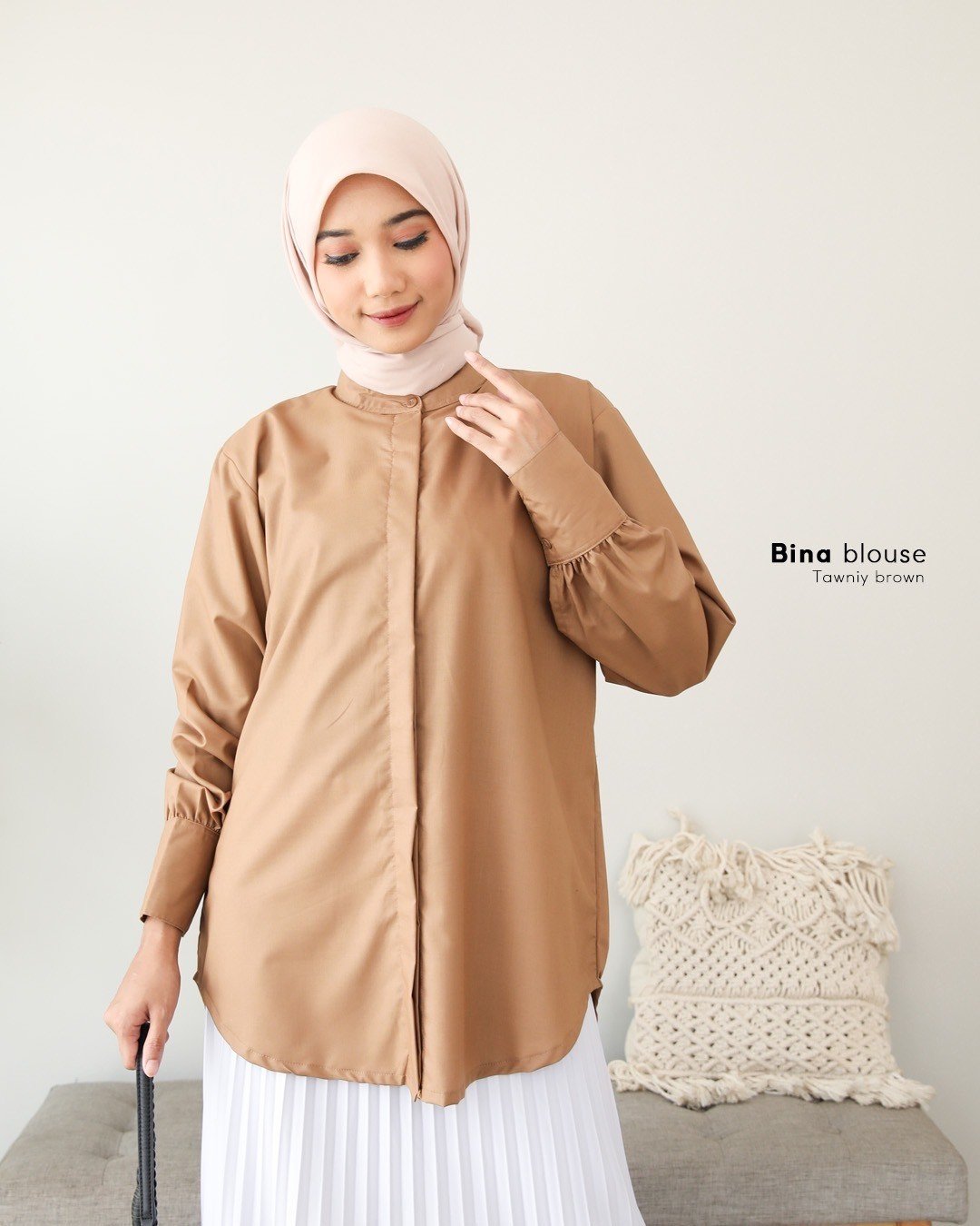 Bina Blouse Tawny Brown